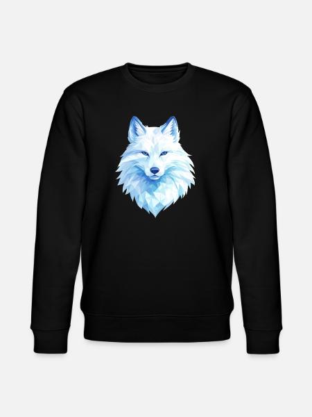 Polygon Wolf Eis Blau– Modern Art - Sweat bio CHANGER Stanley/Stella Unisexe - noir