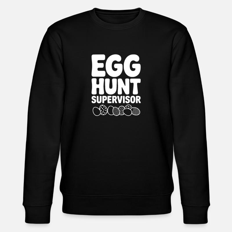 egg_hunt_supervisor_white - Sweat bio CHANGER Stanley/Stella Unisexe - noir