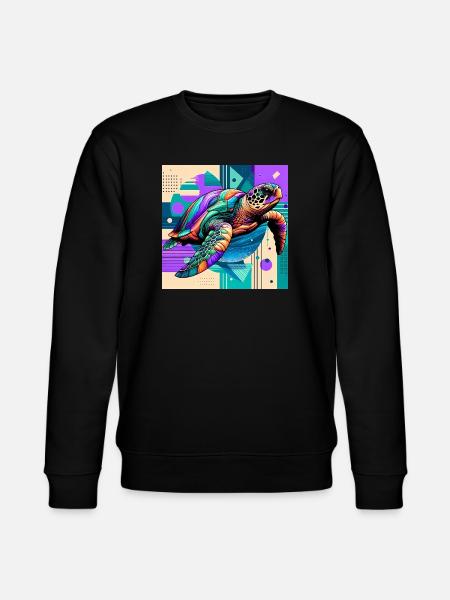 turtle - Stanley/Stella CHANGER Unisex Organic Sweatshirt - black