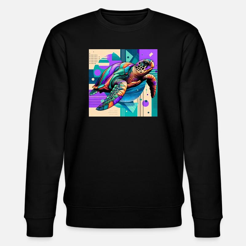 turtle - Stanley/Stella CHANGER Unisex Organic Sweatshirt - black