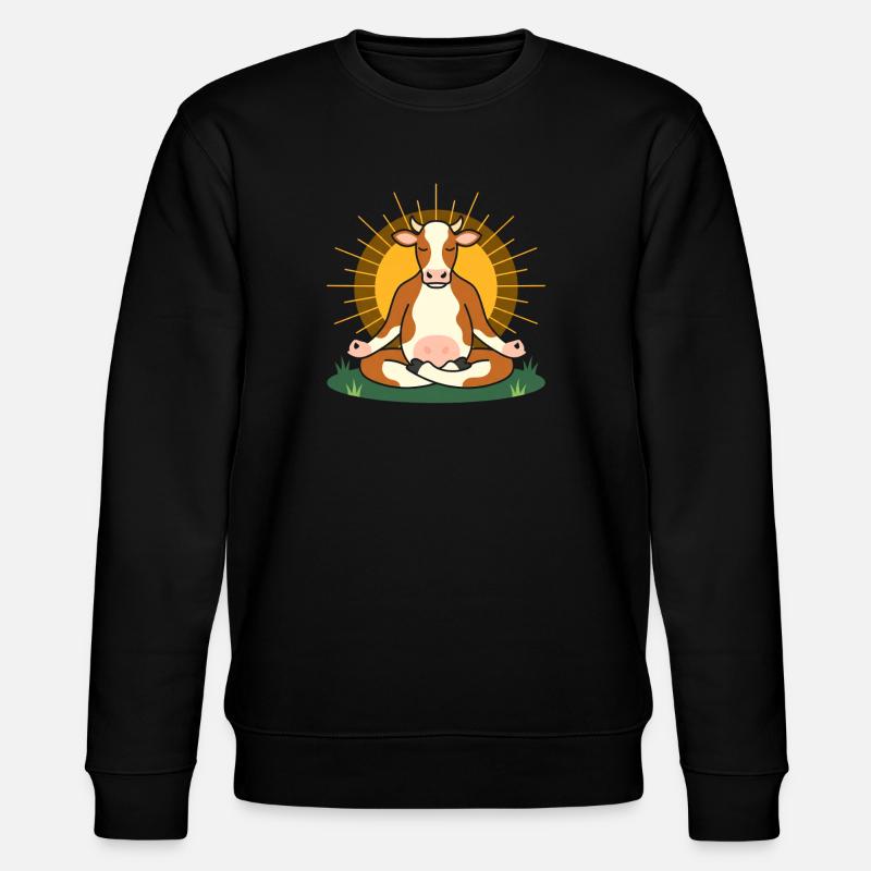 Sonnenmeditation Kuh - Stanley/Stella Unisex Bio-Sweatshirt CHANGER  - Schwarz