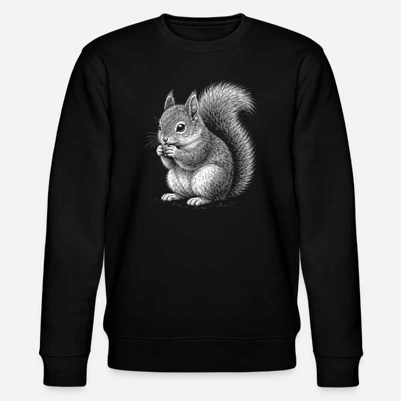 Eichhörnchen - Stanley/Stella Unisex Bio-Sweatshirt CHANGER  - Schwarz