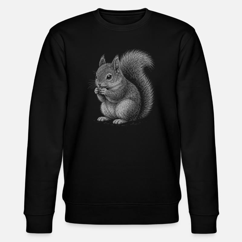 Eichhörnchen - Stanley/Stella Unisex Bio-Sweatshirt CHANGER  - Schwarz