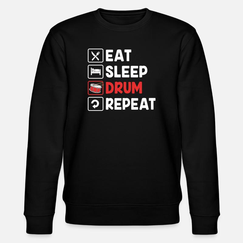 Drums Drummers Drumsticks - Stanley/Stella CHANGER Unisex Organic Sweatshirt - black