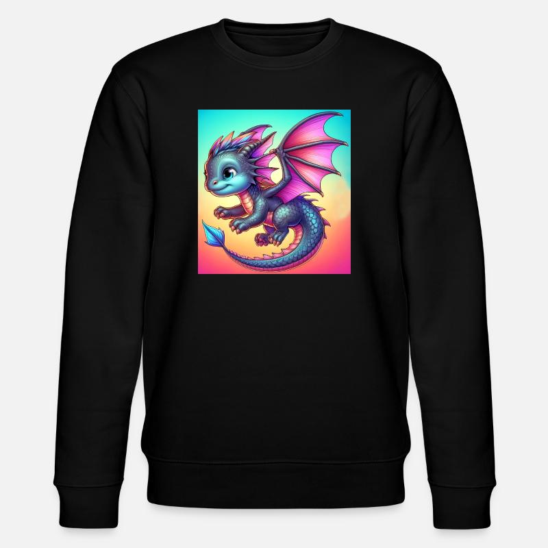 Drache - Stanley/Stella Unisex Bio-Sweatshirt CHANGER  - Schwarz