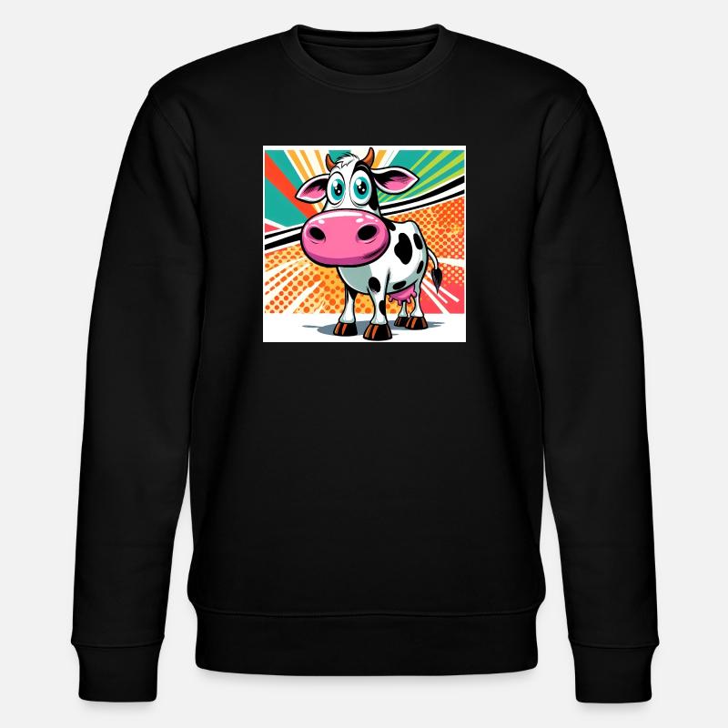 Kuh - Stanley/Stella Unisex Bio-Sweatshirt CHANGER  - Schwarz