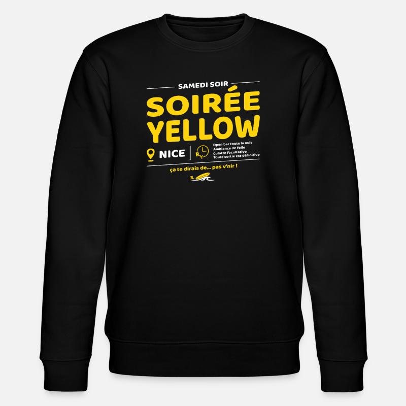 Soirée Yellow ! Soirées culte de Brice - Sweat bio CHANGER Stanley/Stella Unisexe - noir