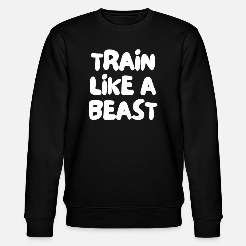 Trainiere wie ein Tier - Stanley/Stella Unisex Bio-Sweatshirt CHANGER  - Schwarz