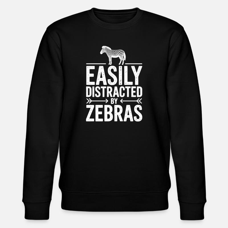 Zebra Sprüche Zebras Lustiges Zebra Geschenk - Stanley/Stella Unisex Bio-Sweatshirt CHANGER - Schwarz