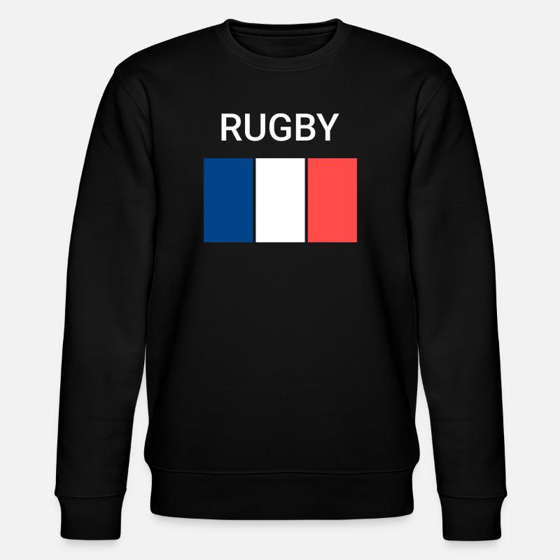 Rugby Frankreich - Stanley/Stella Unisex Bio-Sweatshirt CHANGER  - Schwarz