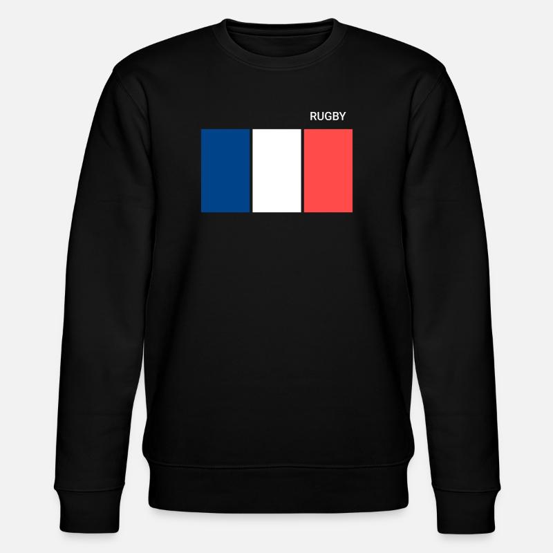 Rugby Drapeau Français - Sweat bio CHANGER Stanley/Stella Unisexe - noir