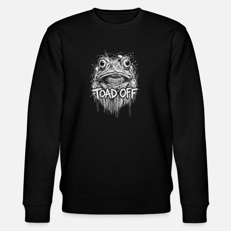 Toad Off Internet Meme Frog - Stanley/Stella CHANGER Unisex Organic Sweatshirt - black