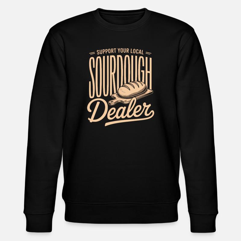Lokaler Sauerteighändler-Tee - Stanley/Stella Unisex Bio-Sweatshirt CHANGER  - Schwarz