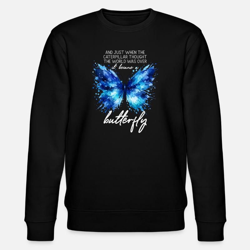 Jardin inspirant des papillons monarques - Sweat bio CHANGER Stanley/Stella Unisexe - noir