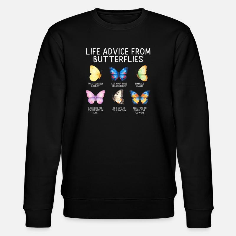 Jardin inspirant des papillons monarques - Sweat bio CHANGER Stanley/Stella Unisexe - noir