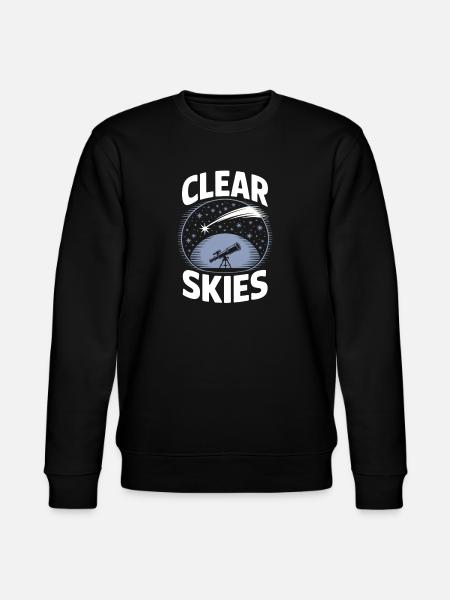 Clear Skies Telescope Stargazer - Stanley/Stella CHANGER Unisex Organic Sweatshirt - black