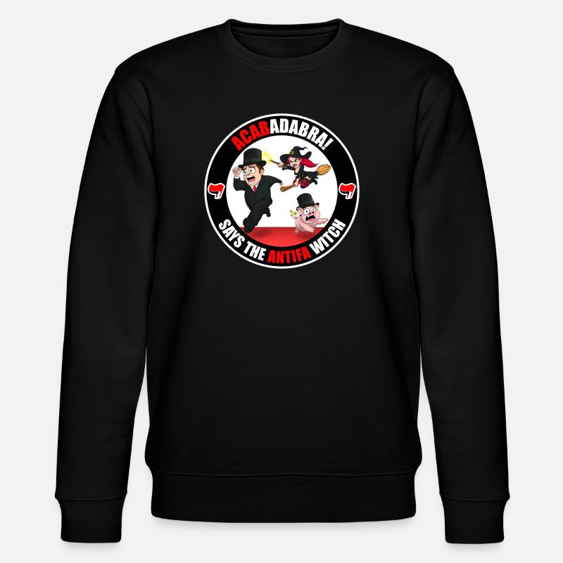 The Antifa Witch - Rich - Stanley/Stella CHANGER Unisex Organic Sweatshirt - black