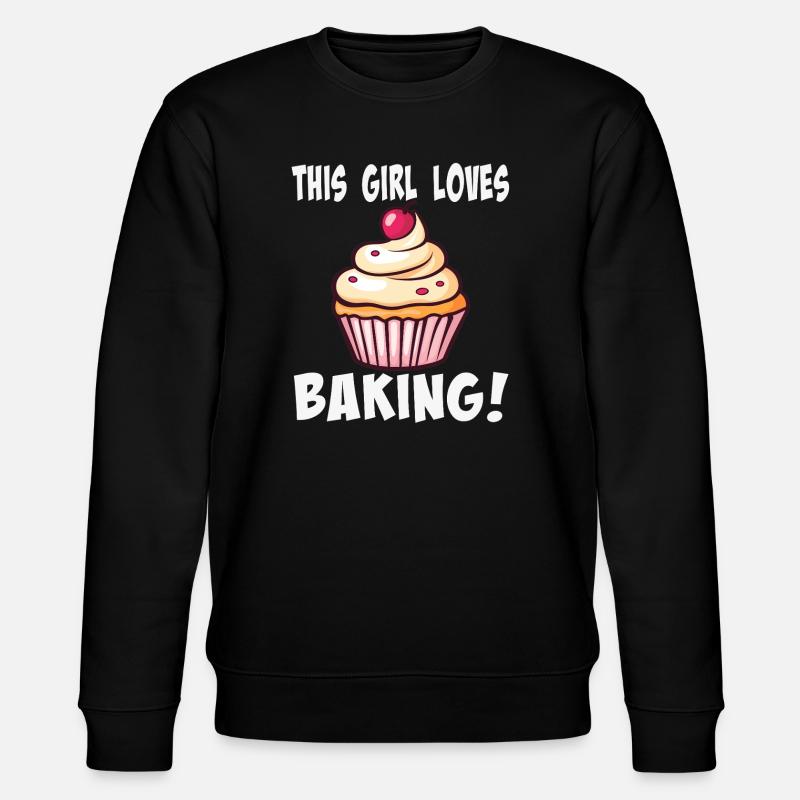 Cake Lover Cinnamon Cupcake - Stanley/Stella CHANGER Unisex Organic Sweatshirt - black