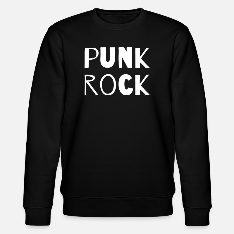 Punkrock Mutige Typografie - Stanley/Stella Unisex Bio-Sweatshirt CHANGER  - Schwarz