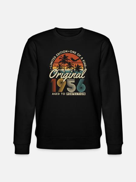 Original 1956 Vintage Vintage Birthday Gift - Stanley/Stella CHANGER Unisex Organic Sweatshirt - black