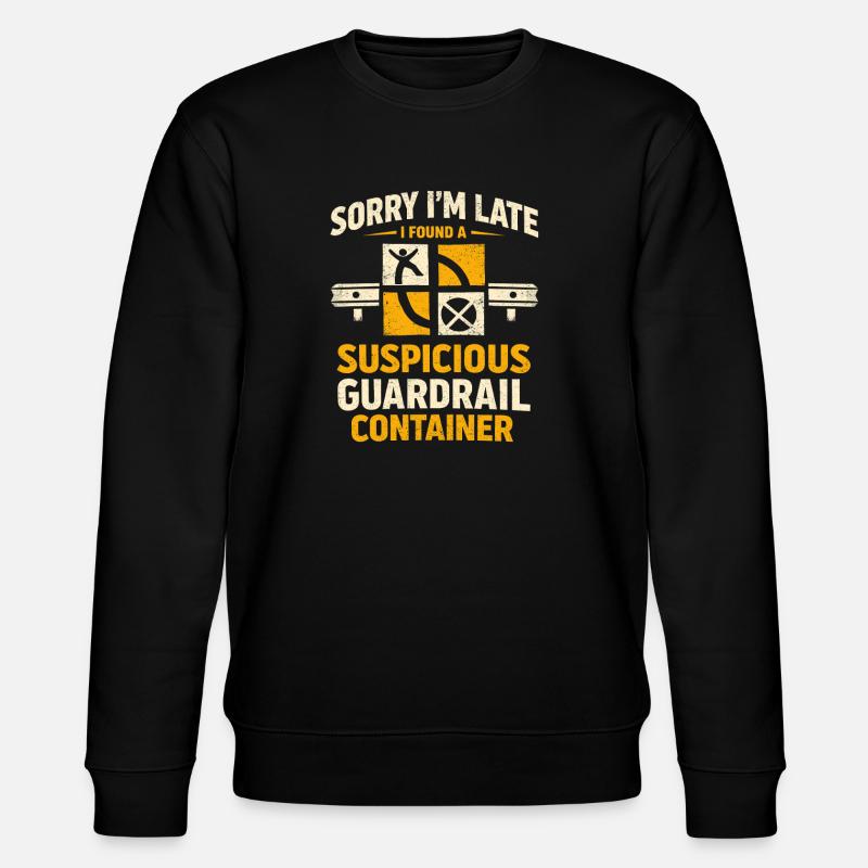 Zu spät wegen Geocaching - Stanley/Stella Unisex Bio-Sweatshirt CHANGER  - Schwarz