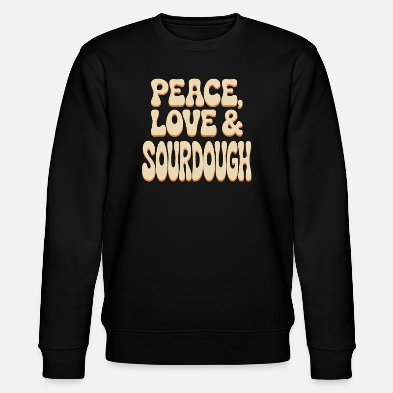 Frieden, Liebe und Sauerteig - Stanley/Stella Unisex Bio-Sweatshirt CHANGER - Schwarz