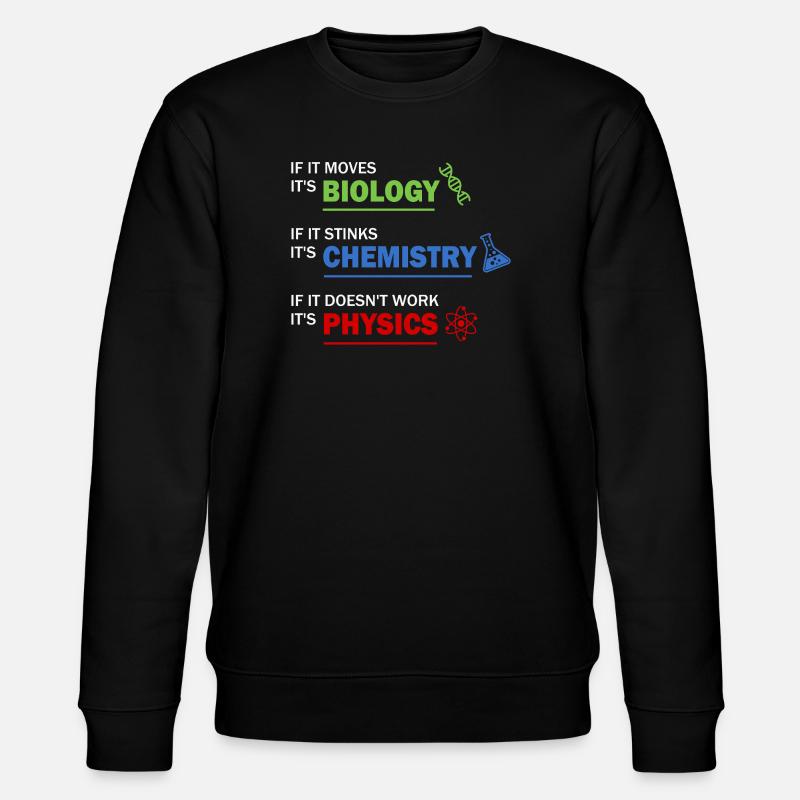 Sciences naturelles - Sweat bio CHANGER Stanley/Stella Unisexe - noir