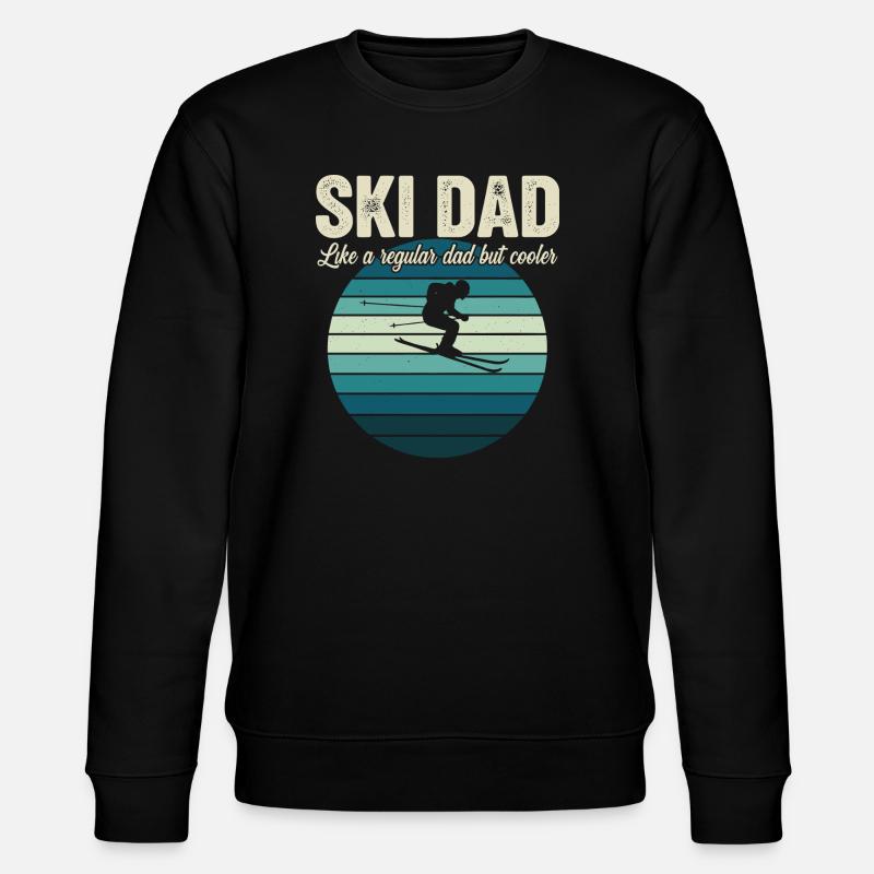 Funny Ski Dad Skier - Sweat bio CHANGER Stanley/Stella Unisexe - noir