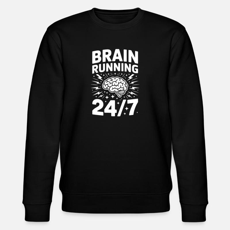 Brain Running ADHS Chaos - Stanley/Stella Unisex Bio-Sweatshirt CHANGER - Schwarz