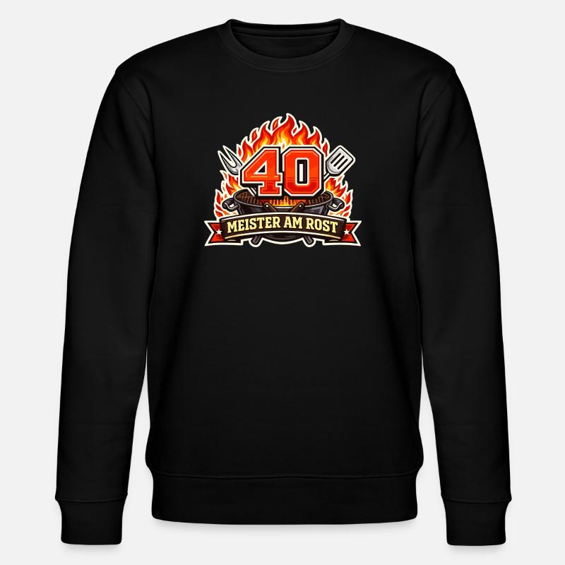 40 Master on the grill - Stanley/Stella CHANGER Unisex Organic Sweatshirt - black