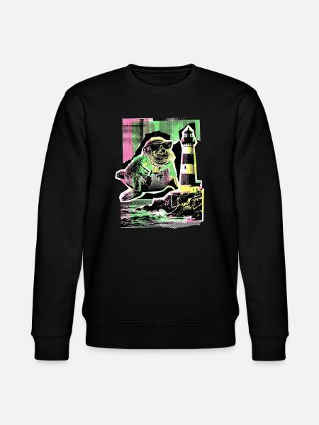 Kølig sæl Nordsøen Østersøen - Stanley/Stella økologisk unisex-sweatshirt CHANGER  - sort