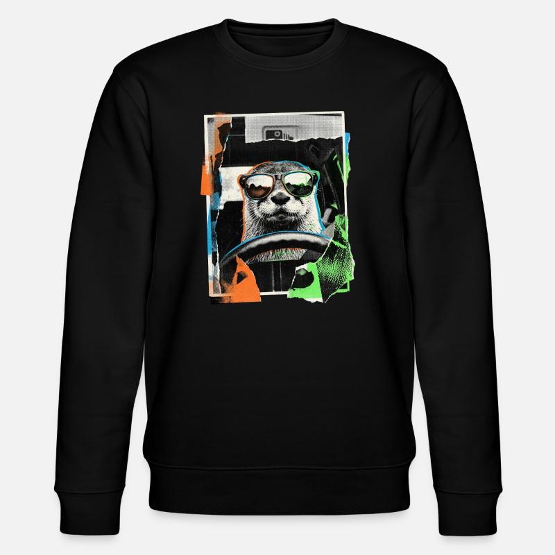 Lustiger Otter - Stanley/Stella Unisex Bio-Sweatshirt CHANGER - Schwarz