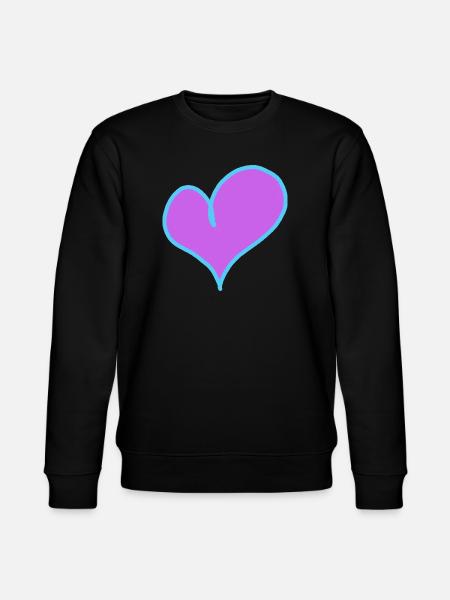 Heart Valentin Dear Girlfriend Friend - Stanley/Stella CHANGER Unisex Organic Sweatshirt - black