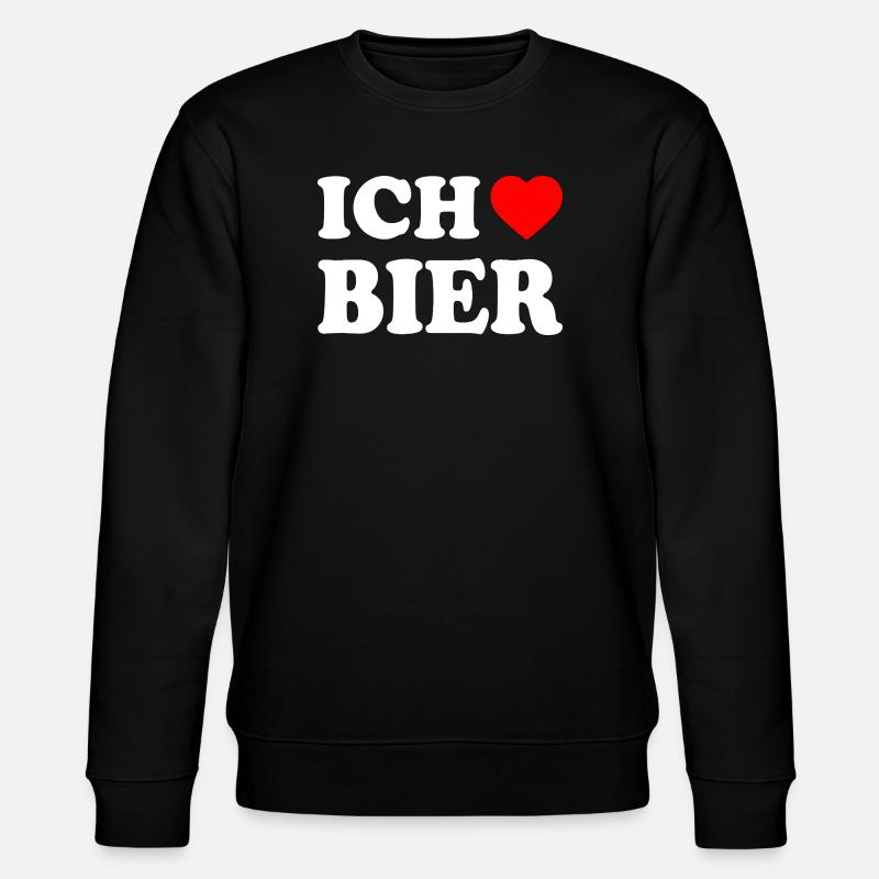 Ich liebe bier - Stanley/Stella Unisex Bio-Sweatshirt CHANGER  - Schwarz