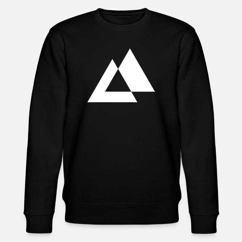 Geometric Triangles design - Stanley/Stella CHANGER Unisex Organic Sweatshirt - black