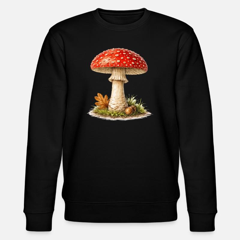 Toadstool Autumn Dream - Stanley/Stella CHANGER Unisex Organic Sweatshirt - black