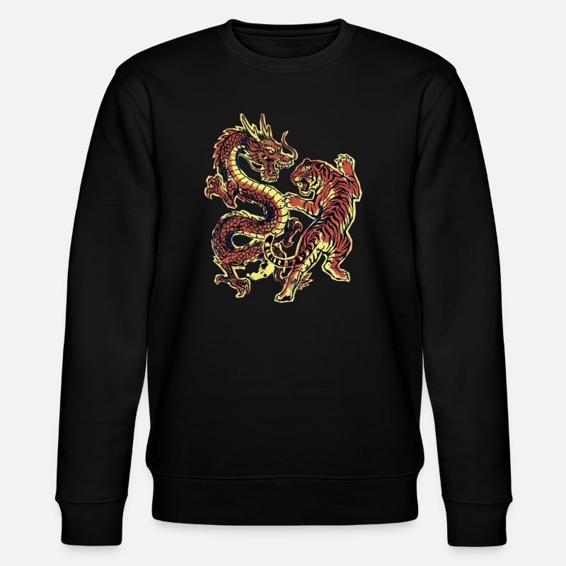 Dragon et Chinois Tigre - Sweat bio CHANGER Stanley/Stella Unisexe - noir