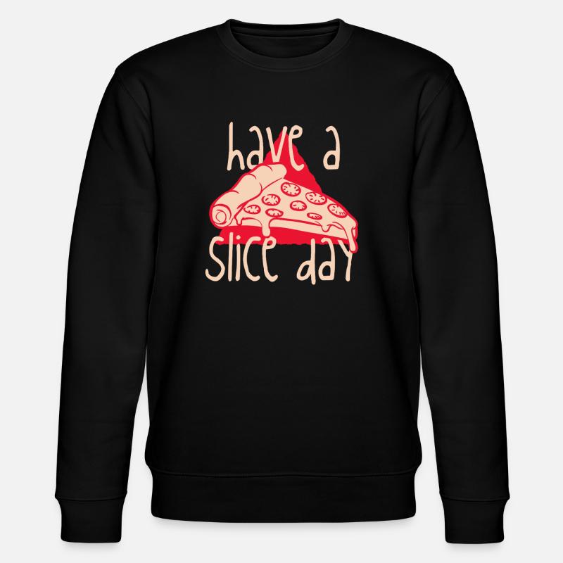 Hab einen Slice Day - Stanley/Stella Unisex Bio-Sweatshirt CHANGER  - Schwarz
