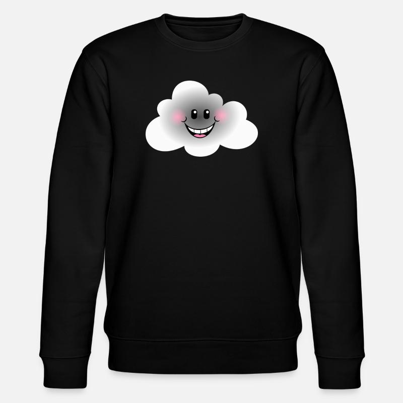 Glückliche Wolke - Stanley/Stella Unisex Bio-Sweatshirt CHANGER  - Schwarz