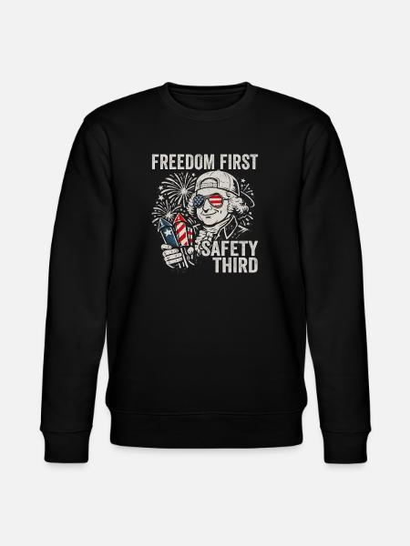 Freedom first, safety third – Jo - Stanley/Stella CHANGER Unisex Organic Sweatshirt - black