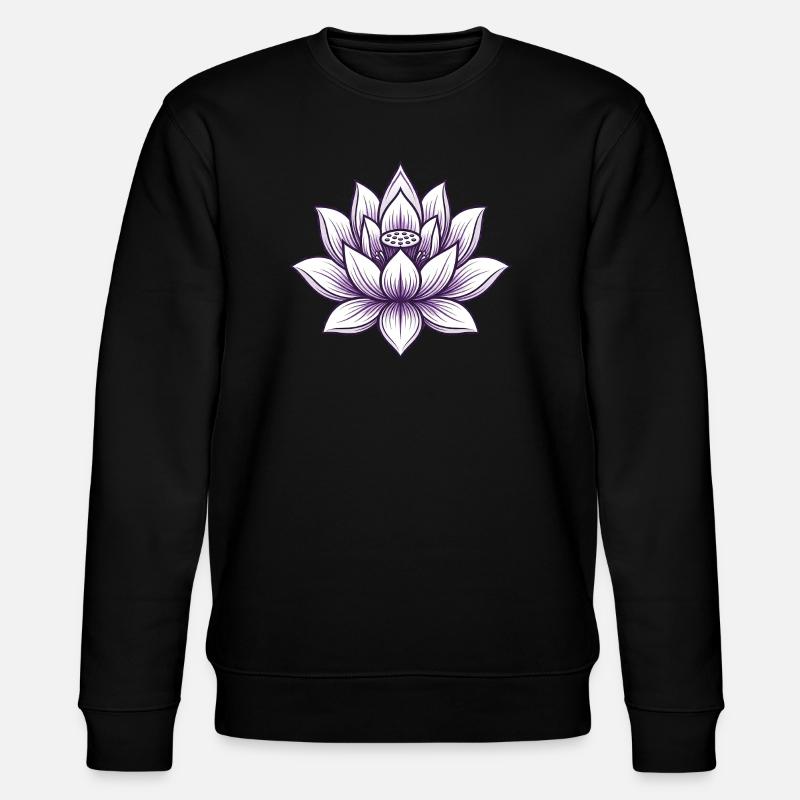 Yoga Lotus Blume - Stanley/Stella Unisex Bio-Sweatshirt CHANGER - Schwarz