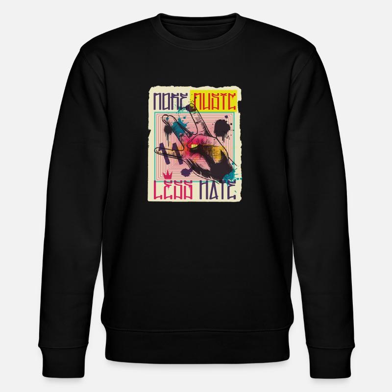 Graffiti musical - Sweat bio CHANGER Stanley/Stella Unisexe - noir