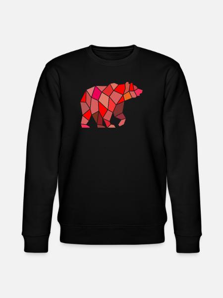 Geometric Bear in Mosaic - Stanley/Stella CHANGER Unisex Organic Sweatshirt - black