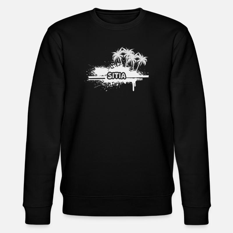 Sitia comme palmiers - Sweat bio CHANGER Stanley/Stella Unisexe - noir