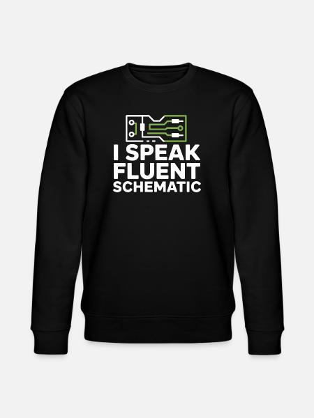 I speak fluent circuit diagram technology - Stanley/Stella CHANGER Unisex Organic Sweatshirt - black
