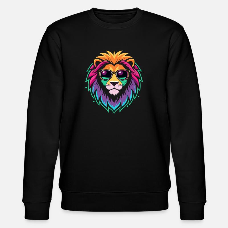 Regenbogenlöwen-Sonnenbrille - Stanley/Stella Unisex Bio-Sweatshirt CHANGER  - Schwarz
