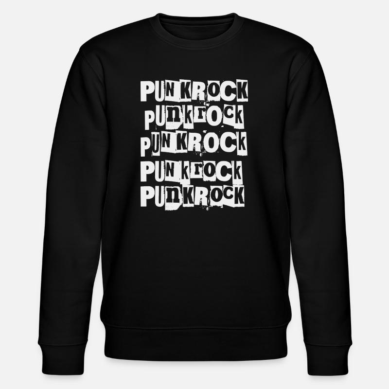 Punkrock-Wiederholungsdruck - Stanley/Stella Unisex Bio-Sweatshirt CHANGER  - Schwarz