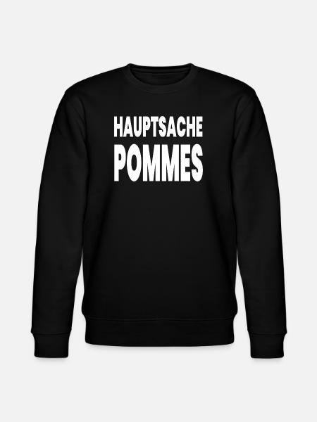 Pommes - Stanley/Stella Unisex Bio-Sweatshirt CHANGER  - Schwarz