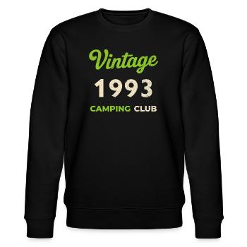 Vintage 1993 – Camping Club Retro Birth Year - Stanley/Stella CHANGER Unisex Organic Sweatshirt - black - Front - Nik (191cm) & Marisol (170cm)