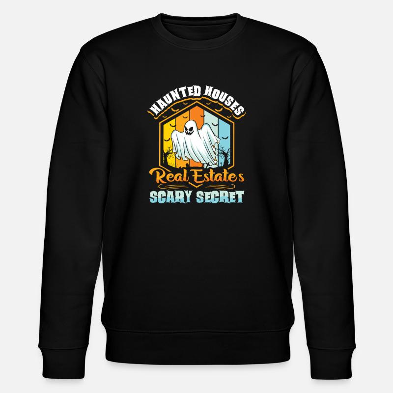 Geisterjäger Halloween Englisch Spruch - Stanley/Stella Unisex Bio-Sweatshirt CHANGER  - Schwarz